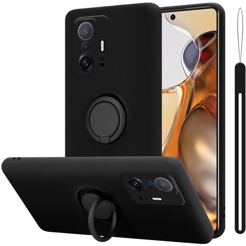  case, združljiv s xiaomi v tekoči črni barvi - zaščitni pokrov iz fleksibilnega silikona tpu z obročem, (20590703) Cene
