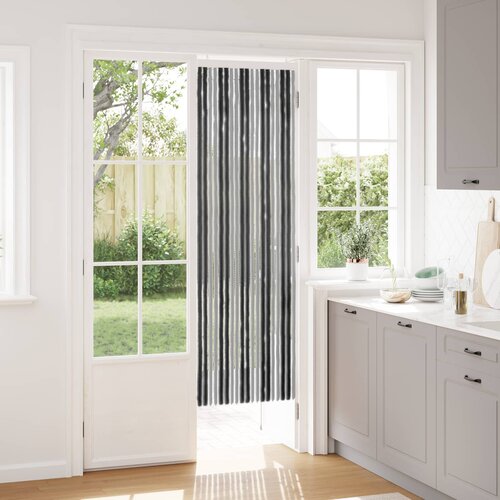  Zavjesa protiv insekata Chenille Siva i crna 56 x 185 cm Cene