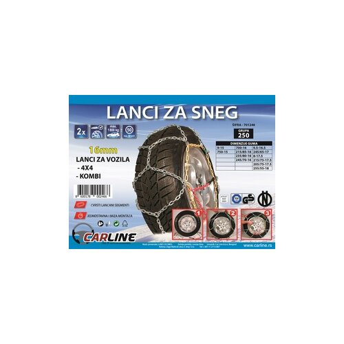  Lanci za sneg za 4x4 i laka dostavna vozila grupa 250 -16mm Slike