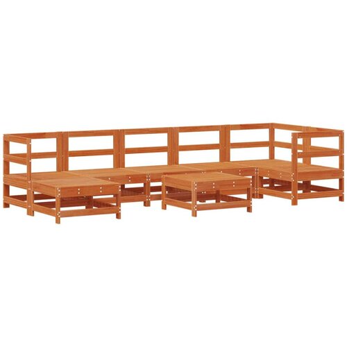  Set lounge namje&amp;scaron;taja za vrt 8 pcs Vosak smeđa i taupe - Vosak smeđa bor Slike