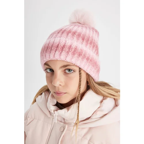  Girl Gradient Pompom Beanie