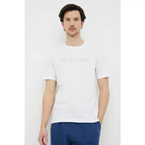 Trussardi Pamučna majica boja: bijela, s tiskom