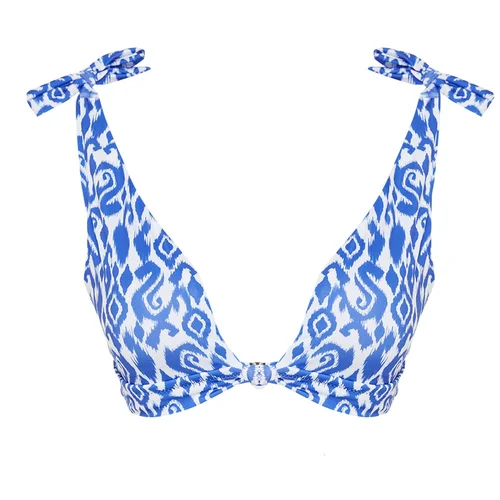 Trendyol Ethnic Patterned Bralette Knotted Bikini Top