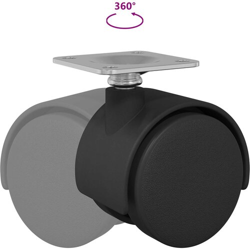  Dizalni kotač 12 pcs Crna 39,5 x 39,5 x 37,8 mm Željezo i PP Slike