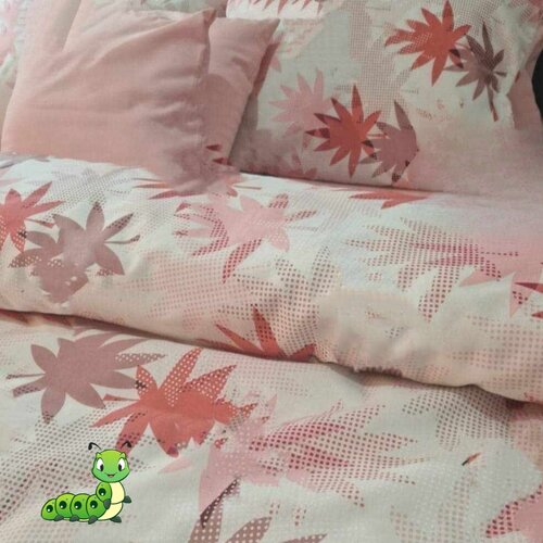 Gusenica posteljina roze liske - 200x215 Cene