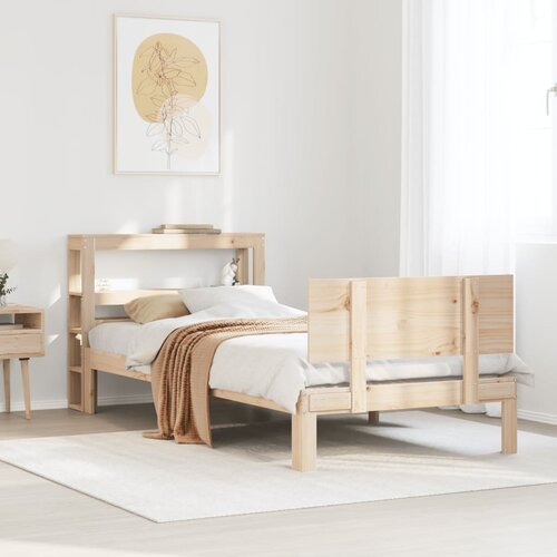 vidaXL Okvir kreveta s uzglavljem 75x190 cm od borovine Cene