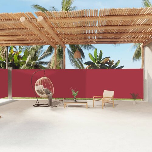 vidaXL Uvlačiva bočna tenda crvena 180 x 1200 cm Cijene