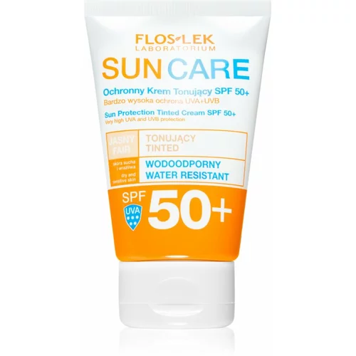 FlosLek Laboratorium Sun Care tonirana krema za suho in občutljivo kožo SPF 50+ 50 ml