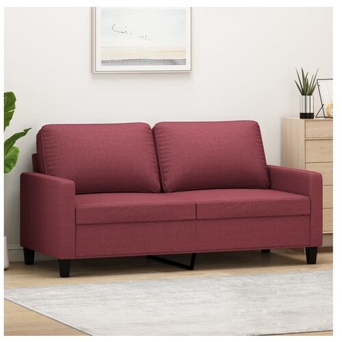 vidaXL Kavč dvosed vinsko rdeč 140 cm blago Cene