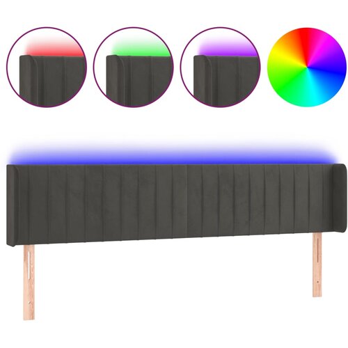  LED uzglavlje tamnosivo 183x16x78/88 cm bar&amp;scaron;unasto Slike