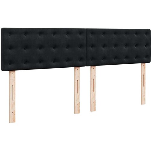 VidaXL Krevet s oprugama i madracem crni 180x200 cm bar&amp;scaron;unasti Slike