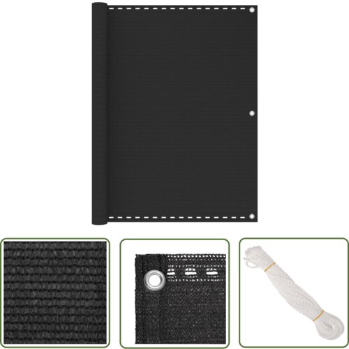  The Living Store Balkonsko platno antracitno 120x600 cm HDPE - Balkonsko Platno, (21742813) Slike