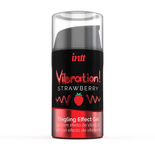 Intt Stimulacijski gel Vibration! Strawberry, 15 ml