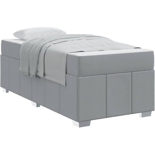  Krevetna konstrukcija Svijetlo siva 90 x 200 cm tkanina Slike
