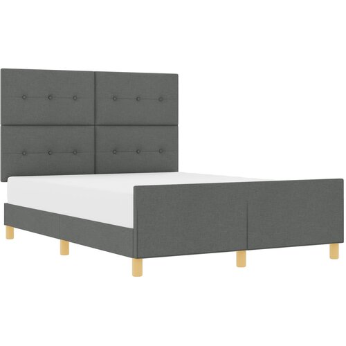VidaXL Postelja Temno Siva 160x200 cm Tkanina, (22048995) Slike