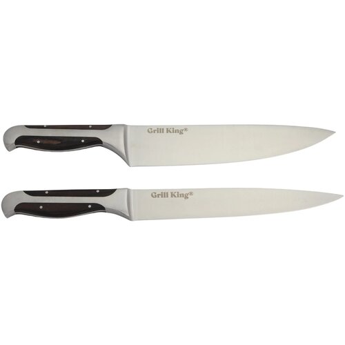 Grill King ELITE BLACK 2u1 set kuharski nož i nož za meso Slike