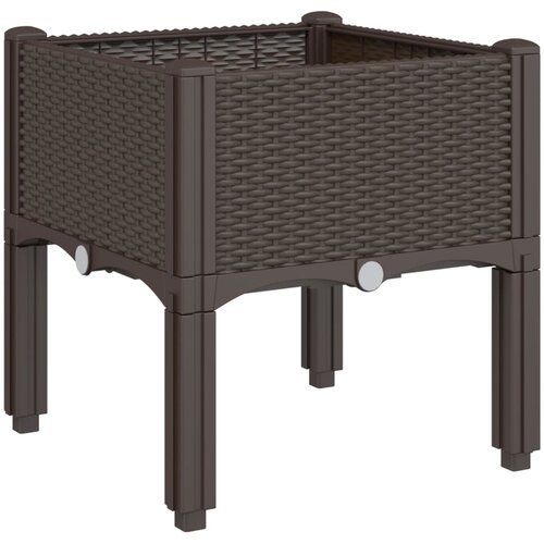  Vrtna sadilica s nogama smeđa 40 x 40 x 42 cm PP Slike