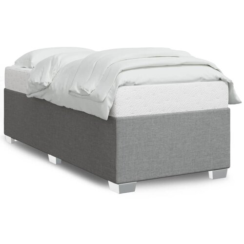 VidaXL Posteljni okvir svetlo siv 90x190 cm blago Slike