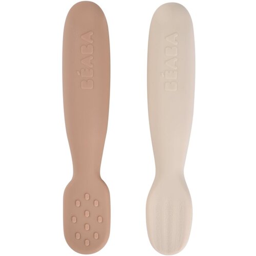 Beaba Silicone Pre-Spoons 2 Pack žličica Praline / Clay 4m+ 2 kom Slike
