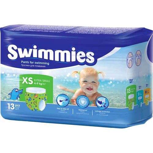 Swimmies plavalne plenice za enkratno uporabo x-small 4-9 kg 13 kos 60625