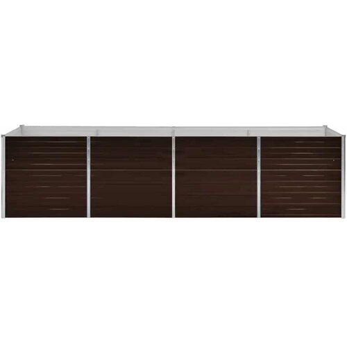  Povi&amp;scaron;ena vrtna gredica smeđa 320 x 80 x 77 cm pocinčani čelik Slike