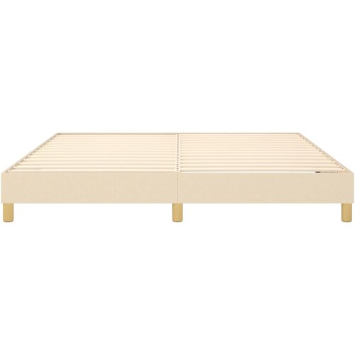  Okvir za krevet s oprugom krem 180 x 200 cm od tkanine Slike