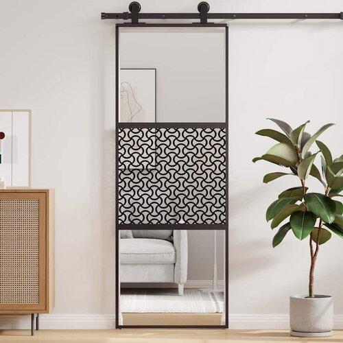  vrata Rezbarija Crna 76 x 2 x 205 cm Aluminij Slike