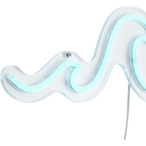 QAZQA Neonska stenska svetilka modra vklj. LED - Wave Slike