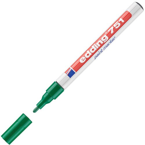 Marker permanentni lakirajoči 1-2mm edding 751 zeleni Cene