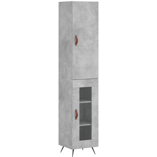 Maison Chic Visoka omara - Komoda - Predalnik betonsko siva 34,5x34x180 cm inženirski les, (21722567) Cene