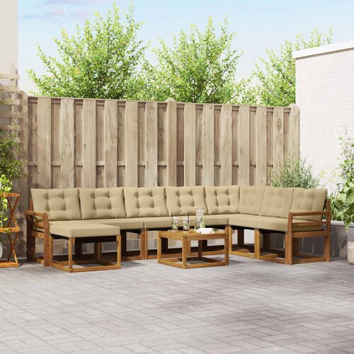  Set vanjskih sofa 9 kom. Prirodna i bež Cene