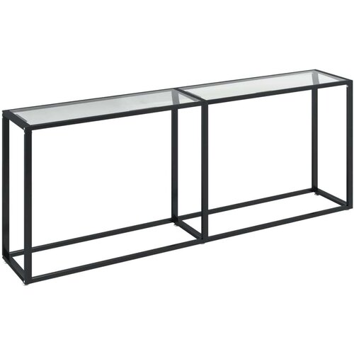 VidaXL Konzolni stol prozirni 200 x 35 x 75,5 cm od kaljenog stakla Slike