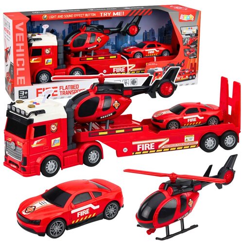  set za spa&amp;scaron;avanje, kamion, vučni kamion, automobil, helikopter, svjetla, zvuk Slike