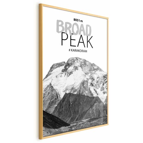  Plakat Broad Peak 29.7x42 Zlatni okvir Cene