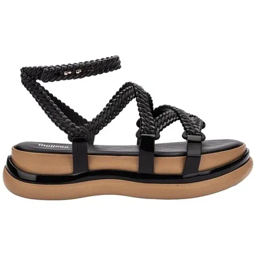 Melissa Sandali & Odprti čevlji Buzios Fem - Black/Beige Črna