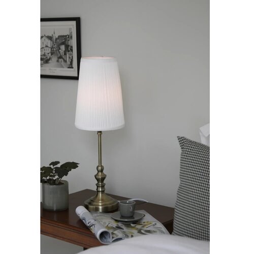 Marksl&amp;ouml;jd 108969 - Stona lampa NOBLE 1xE14/40W/230V 56 cm bela/mesing Slike