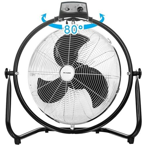 PROKLIMA podni ventilator (srebrna-crna, 45 cm, 100 w, 5.340 m&amp;sup3;/h) + bauhaus jamstvo 5 godina Slike