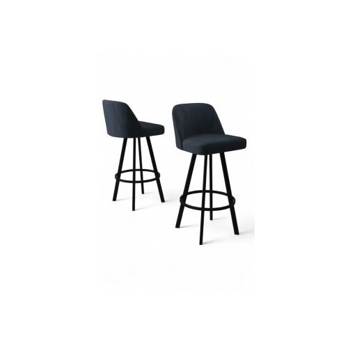 Hanah home set barskih stolica (6 komada) atex anthracite black Slike