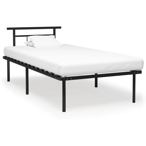 VidaXL Posteljni okvir črn kovinski 100x200 cm, (20648048) Slike