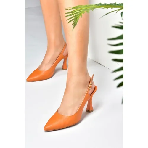 Fox Shoes Orange Women's Thin Heeled Shoes