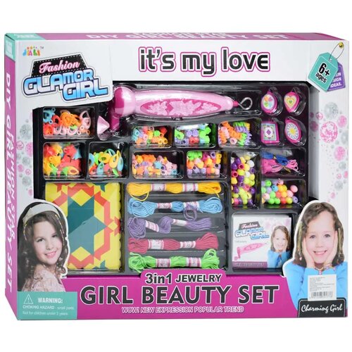 Magic Toys glamorgirl: set biserov za izdelavo nakita s 500+ biseri, dodatki in strojem za vezenje biserov outlet Cene