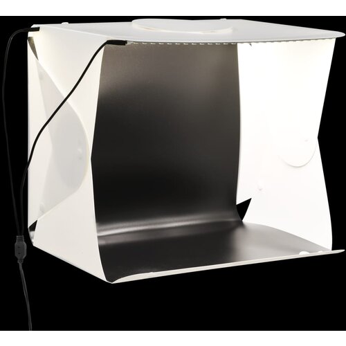 vidaXL Zložljiv LED svetlobni šotor za foto studio 40x34x37cm plastika Cene
