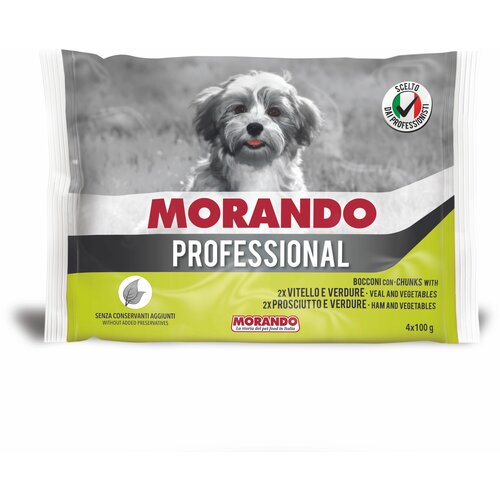 Morando dog multi pack adult teletina & povrće i šunka & povrće 4x100g Cene