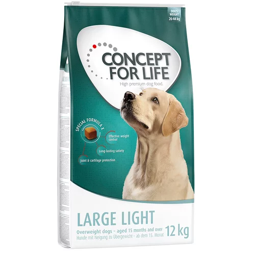 Concept for Life 2 kg gratis! suha hrana za pse 12 kg - Large Light