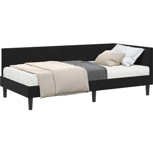  Kutni krevetni okvir s madracem 2 kom. Crna 90 x 190 cm Bar&amp;scaron;un Slike