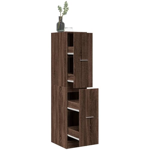vidaXL Ormarić za lijekove boja smeđeg hrasta 30x41x144,5 cm drveni Cijene
