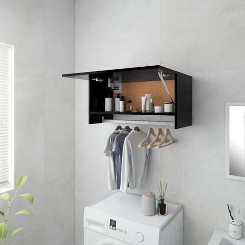 VidaXL Ormar crni 70 x 32,5 x 35 cm od iverice Slike