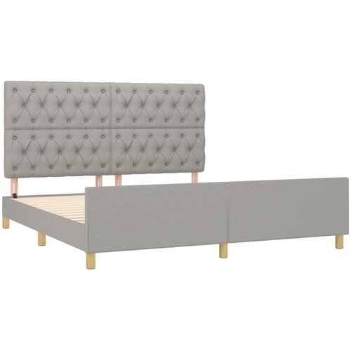  Okvir za krevet bez madraca svjetlosivi 160 x 200 cm od tkanine Slike