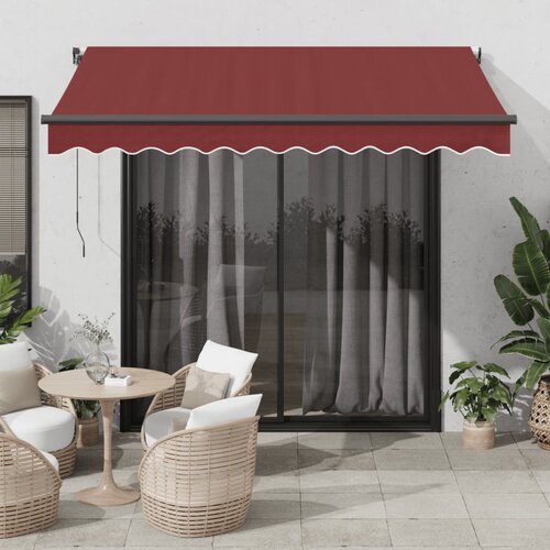 vidaXL Tenda na automatsko uvlačenje s LED svjetlima bordo 300x250 cm Cijene