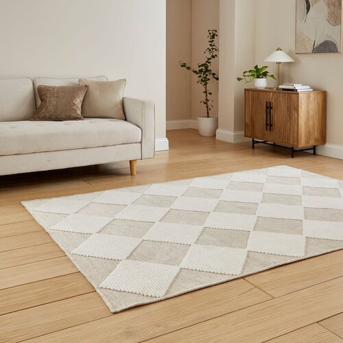 Think Rugs Belo-bež pralna preproga 160x230 cm Lyna Beige&amp;amp;White &amp;ndash; Slike